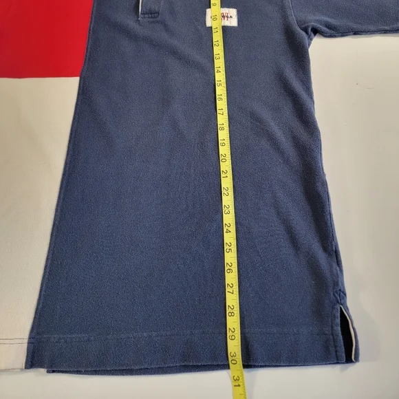 VINTAGE Nautica Polo Shirt Mens M medium Color block Sailing Rugby Cotton - Picture 7 of 7